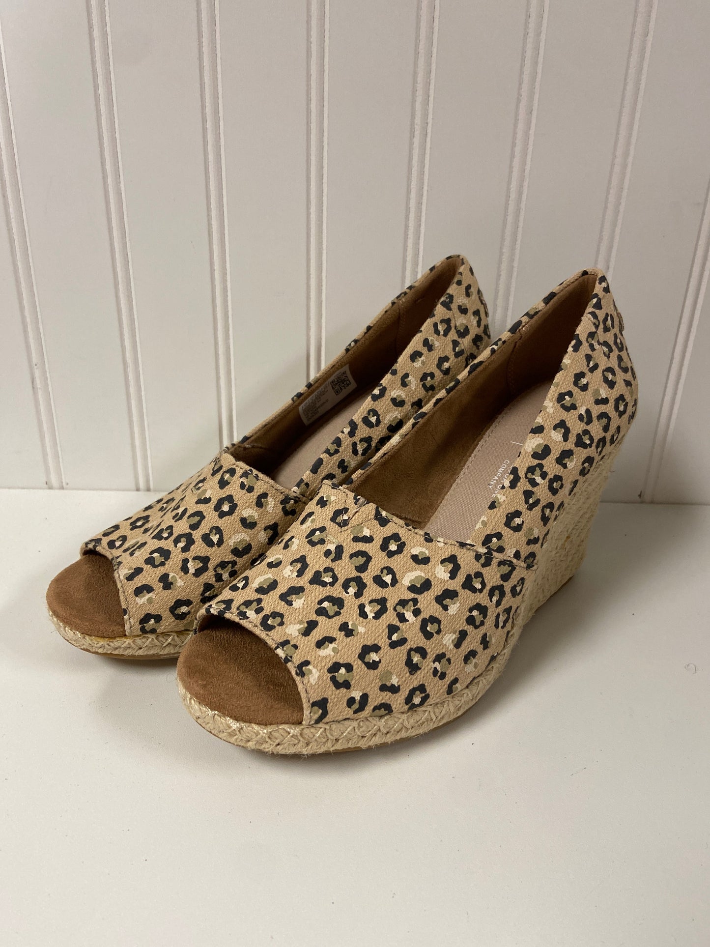 Shoes Heels Wedge By Toms In Animal Print, Size: 7