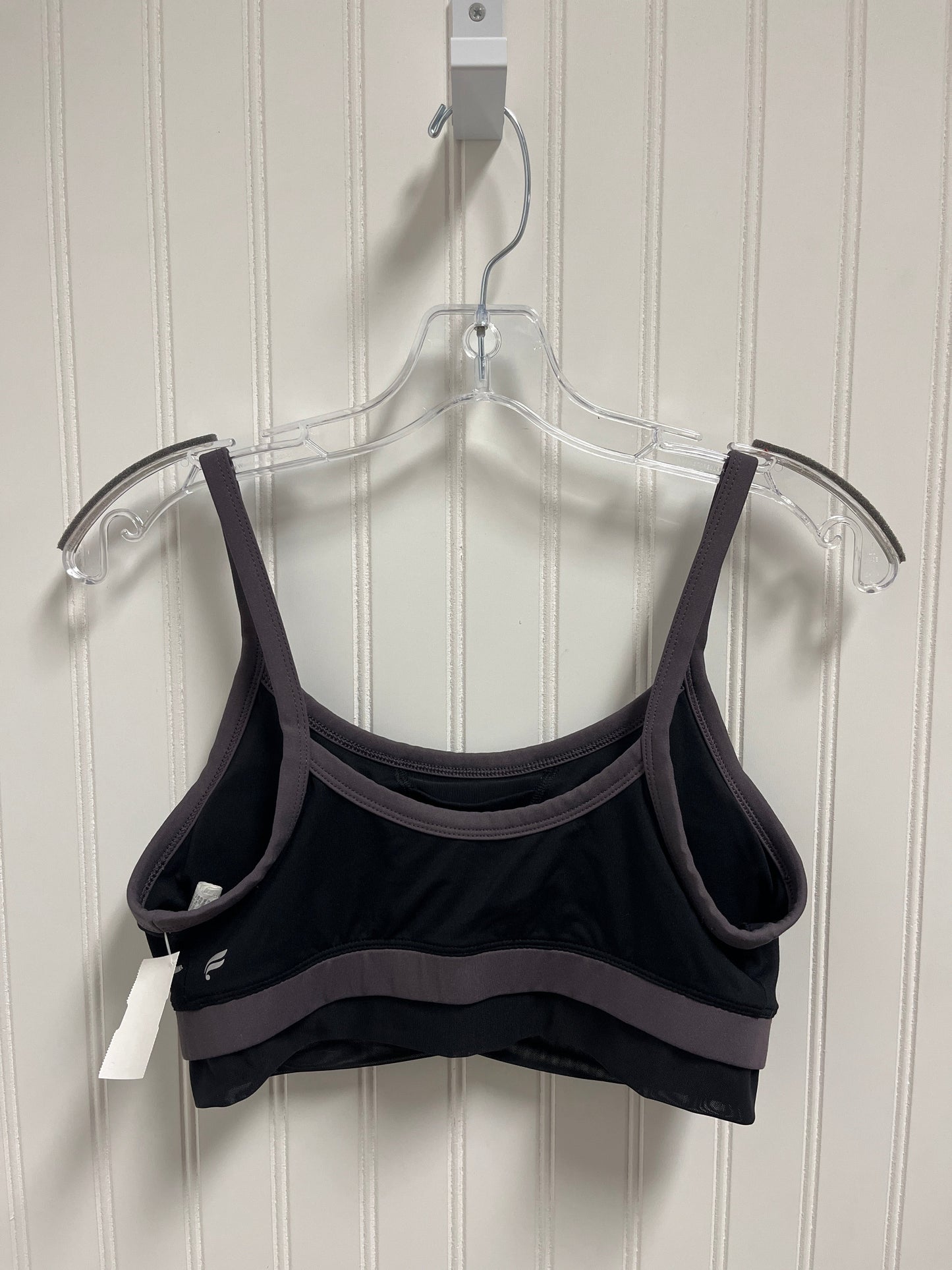 Athletic Bra By Fabletics In Black & Grey, Size: M