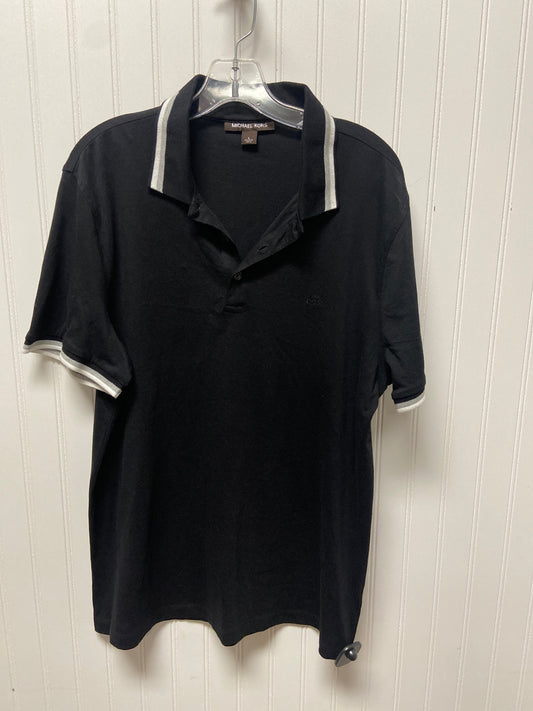 Top Short Sleeve Designer By Michael Kors In Black, Size: L