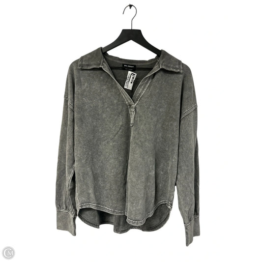 Top Long Sleeve By Blu Pepper In Grey, Size: L