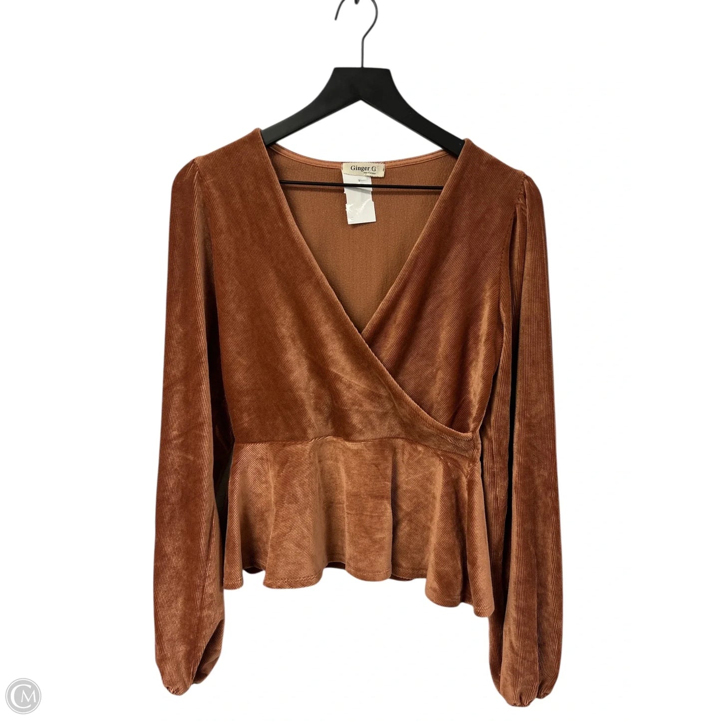 Top Long Sleeve By Ginger G In Orange, Size: M