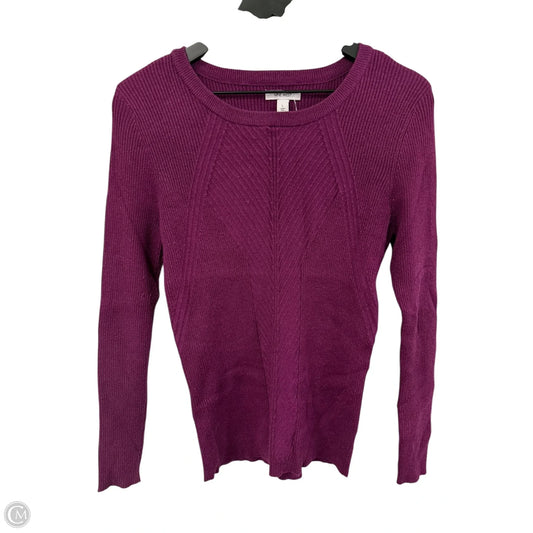 Sweater By Nine West In Purple, Size: L