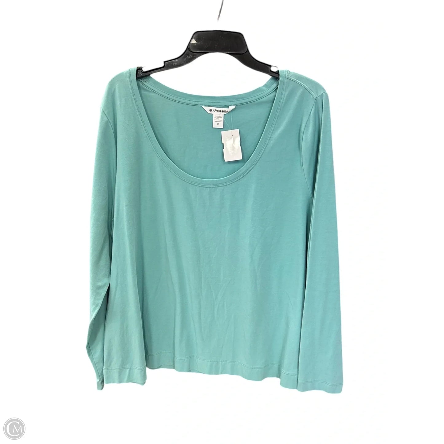 Athletic Top Long Sleeve Crewneck By Athleta In Blue, Size: 2x