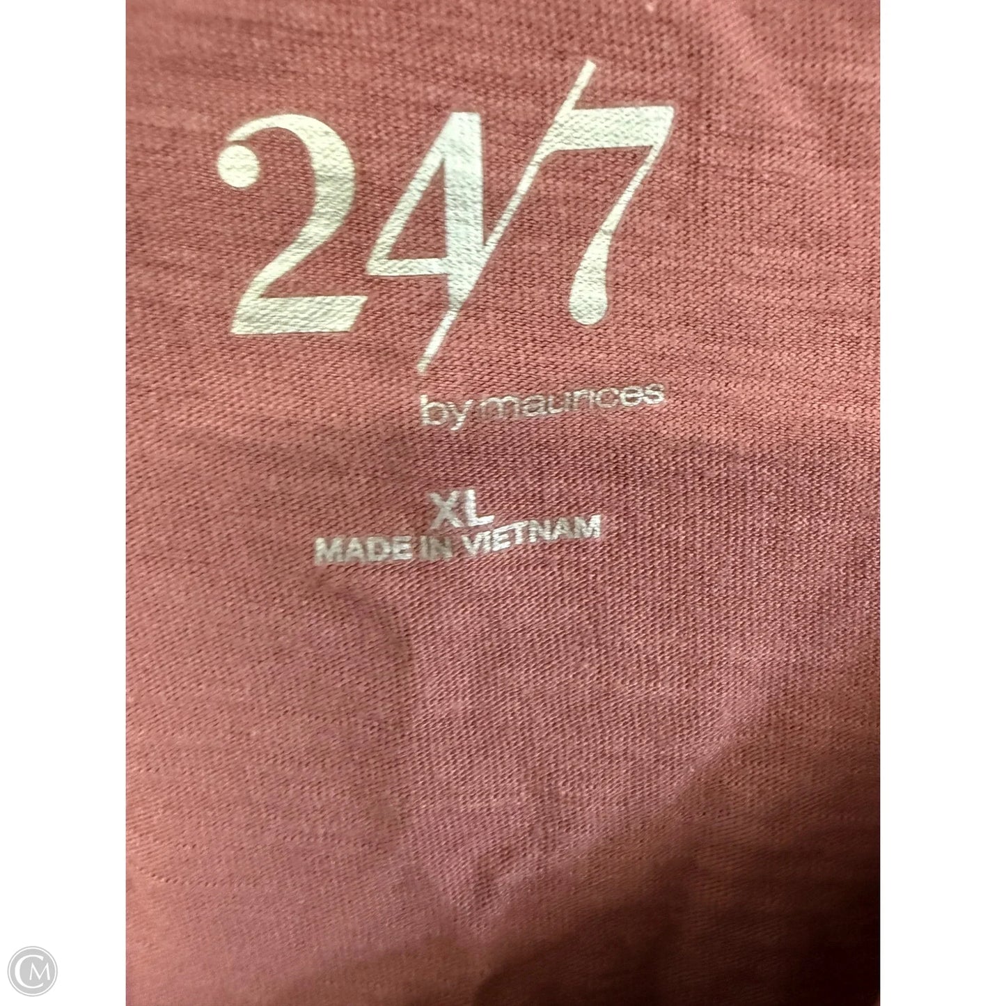 Top Short Sleeve Basic By Maurices In Pink, Size: Xl