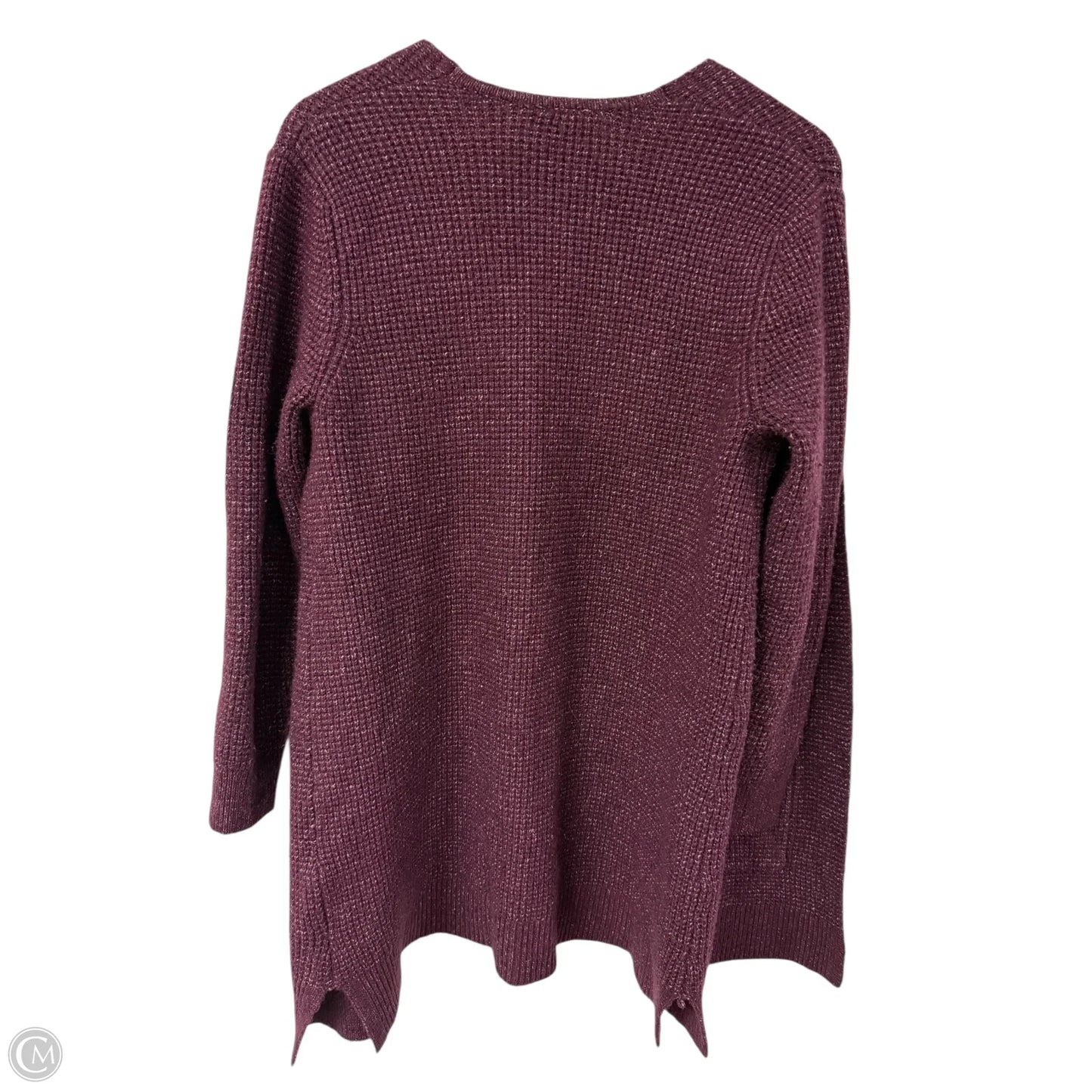 Sweater Cardigan By Time And Tru In Purple, Size: M