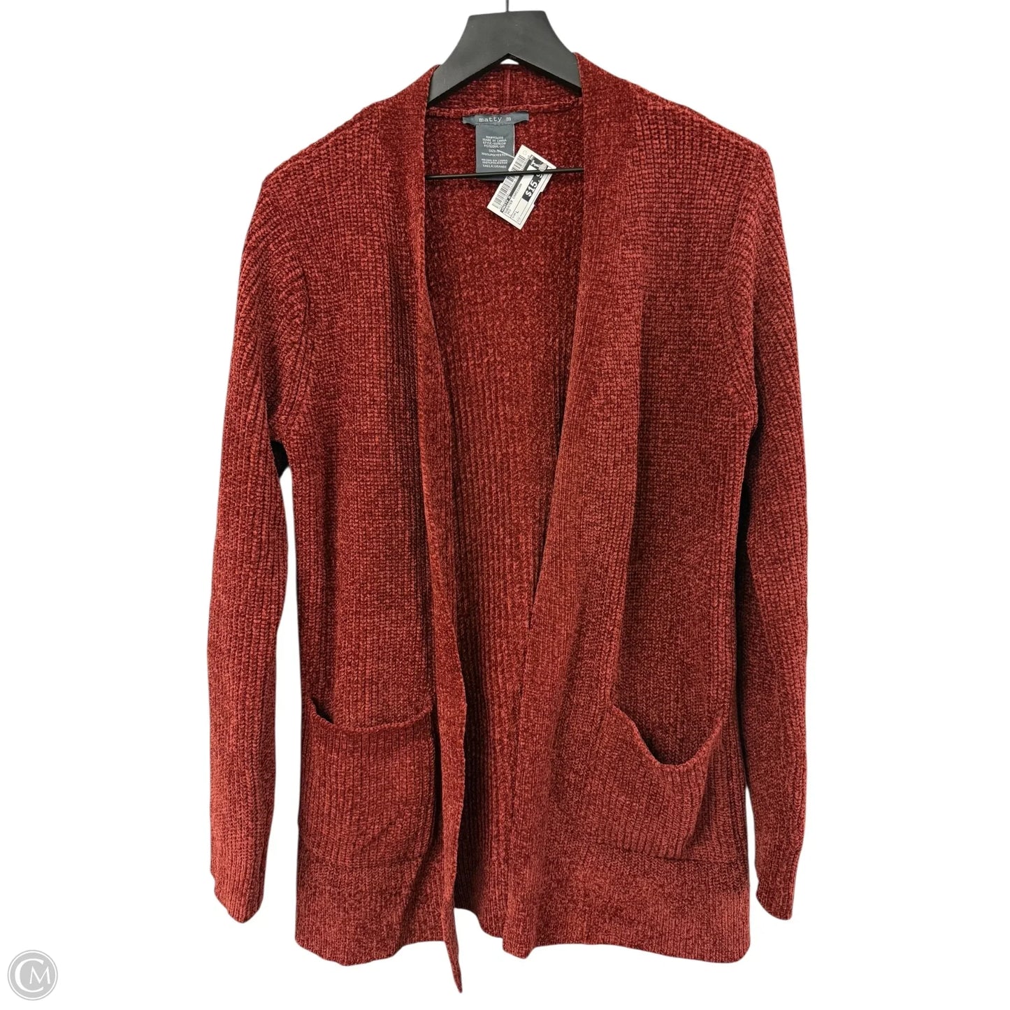 Sweater Cardigan By Matty M In Red, Size: L