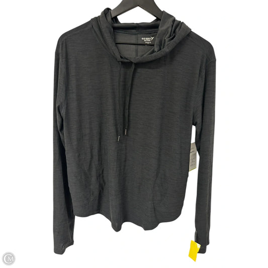 Athletic Top Long Sleeve Hoodie By Old Navy In Black, Size: M