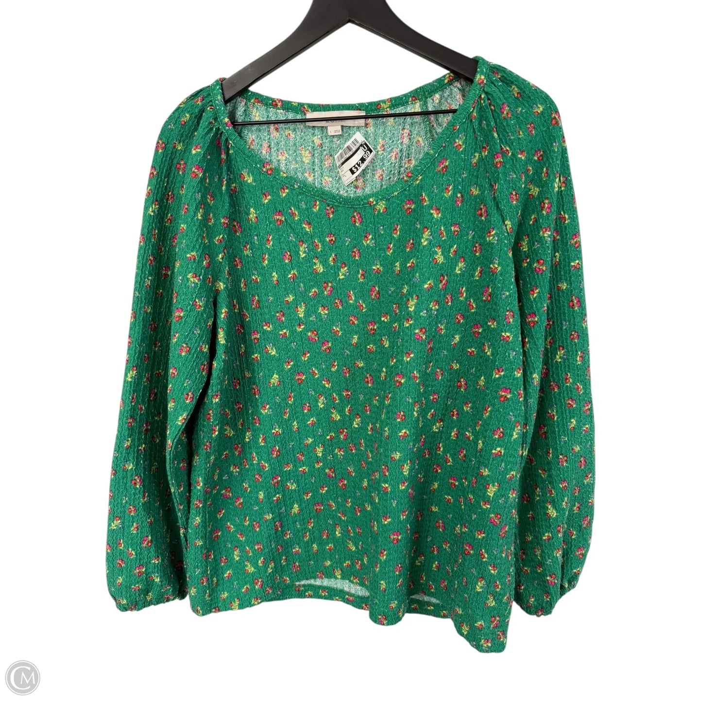 Top Long Sleeve By Loft In Green, Size: L