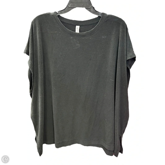 Athletic Top Short Sleeve By Athleta In Black, Size: 2x