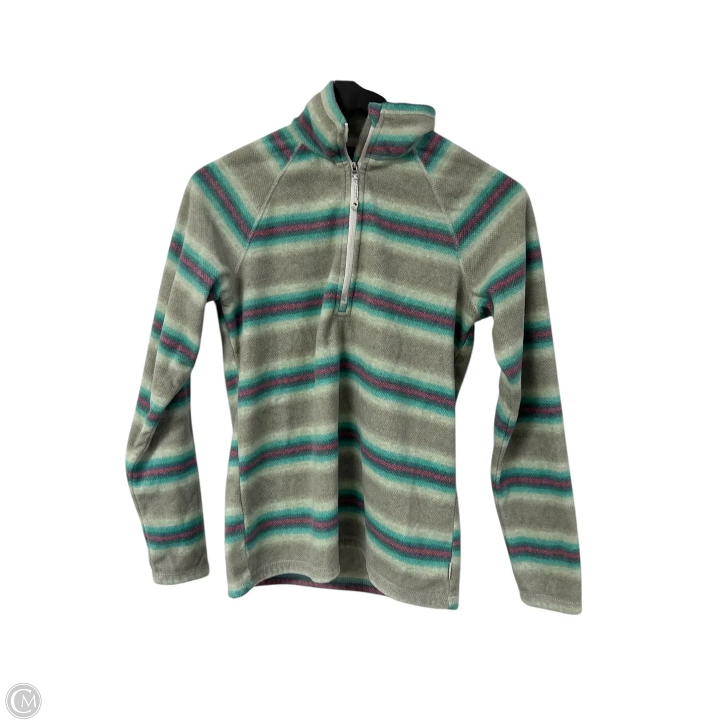 Sweatshirt Collar By Eddie Bauer In Green & Grey, Size: Xs