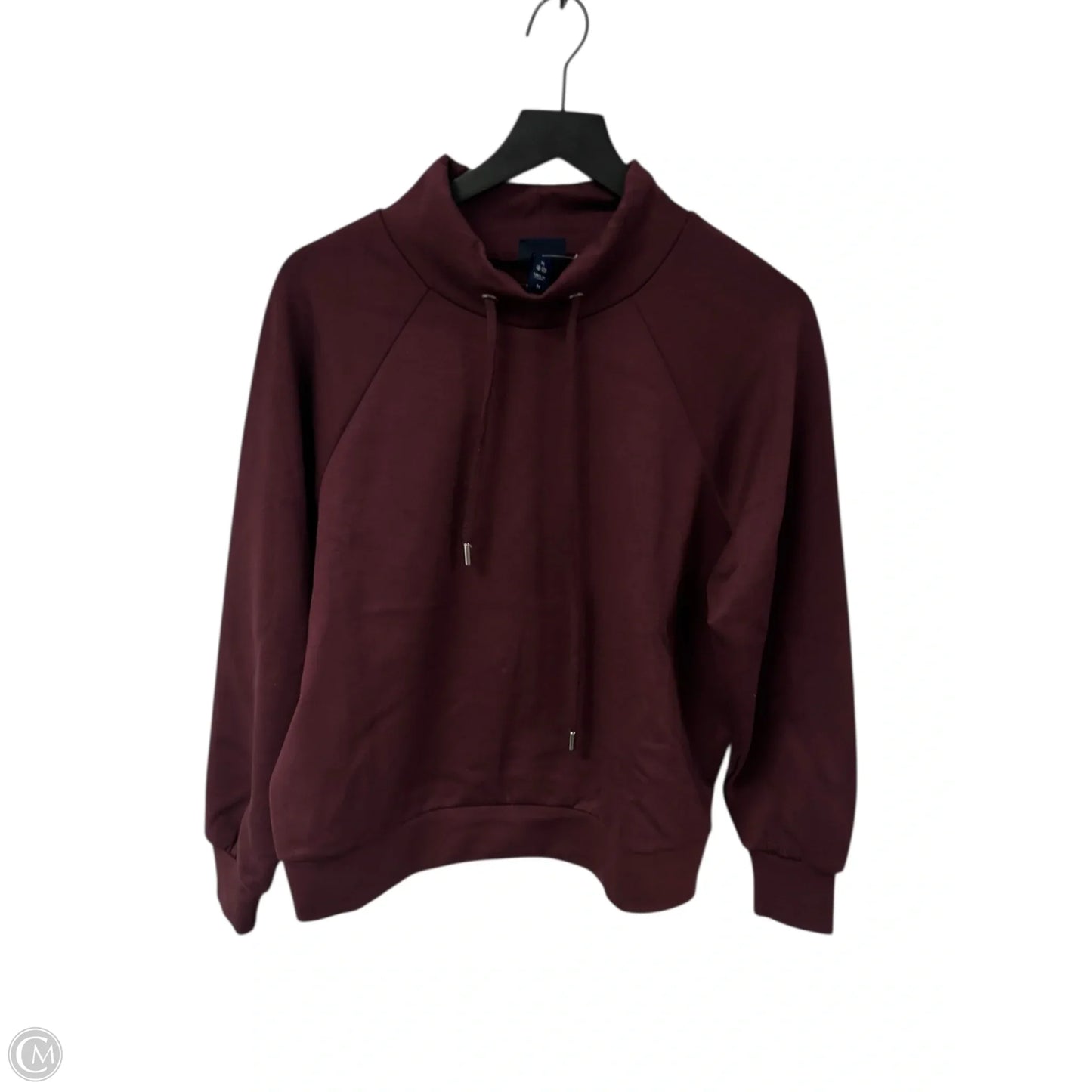 Sweatshirt Collar By Scoop In Maroon, Size: S