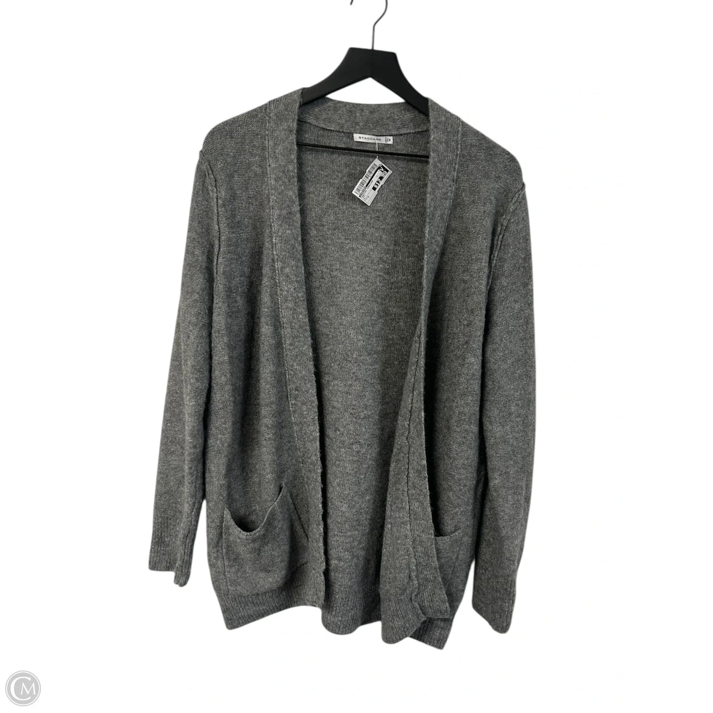 Sweater Cardigan By Staccato In Grey, Size: M