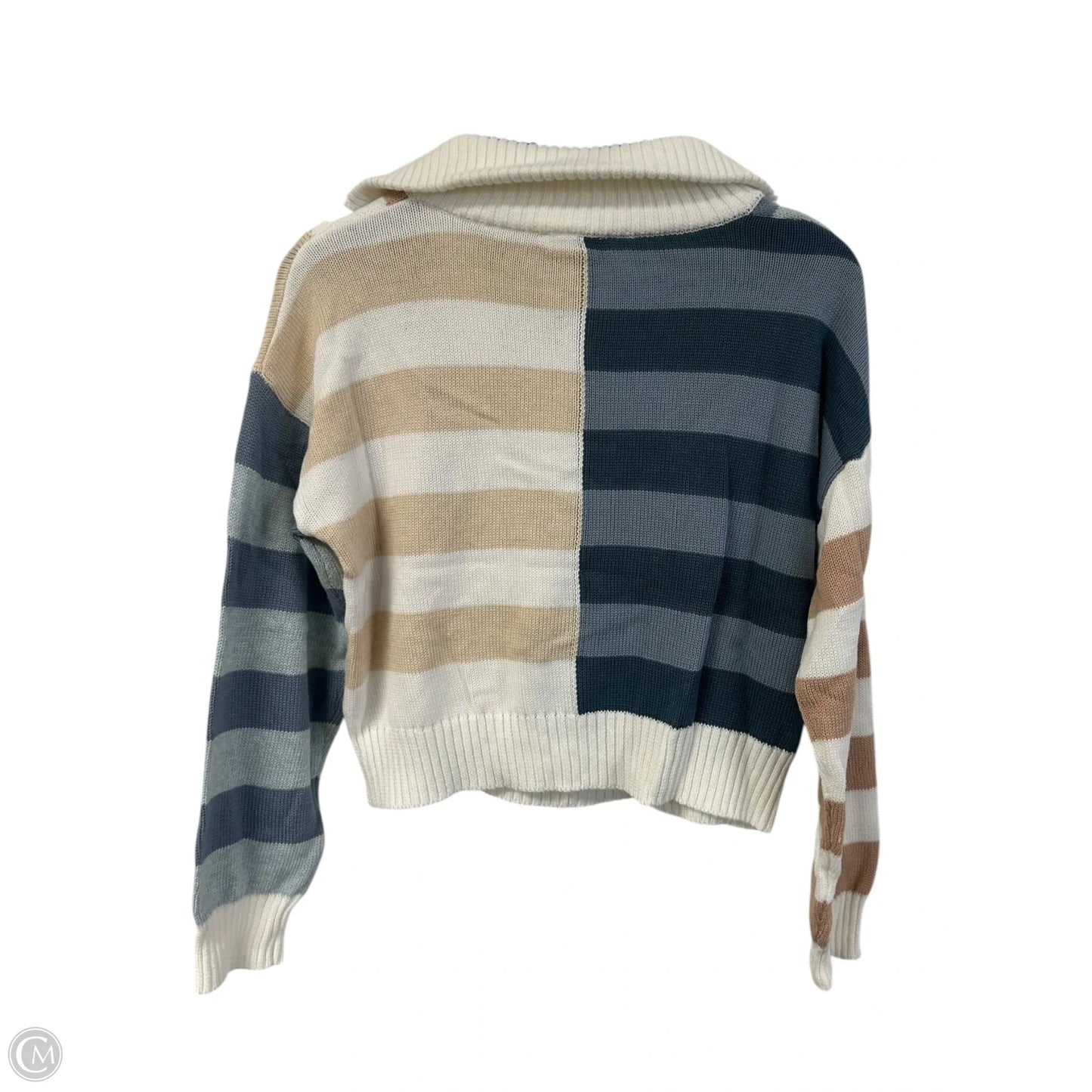 Sweater By Mystree In Blue & Tan, Size: S