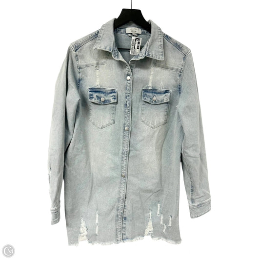 Jacket Denim By Love Tree In Blue Denim, Size: M