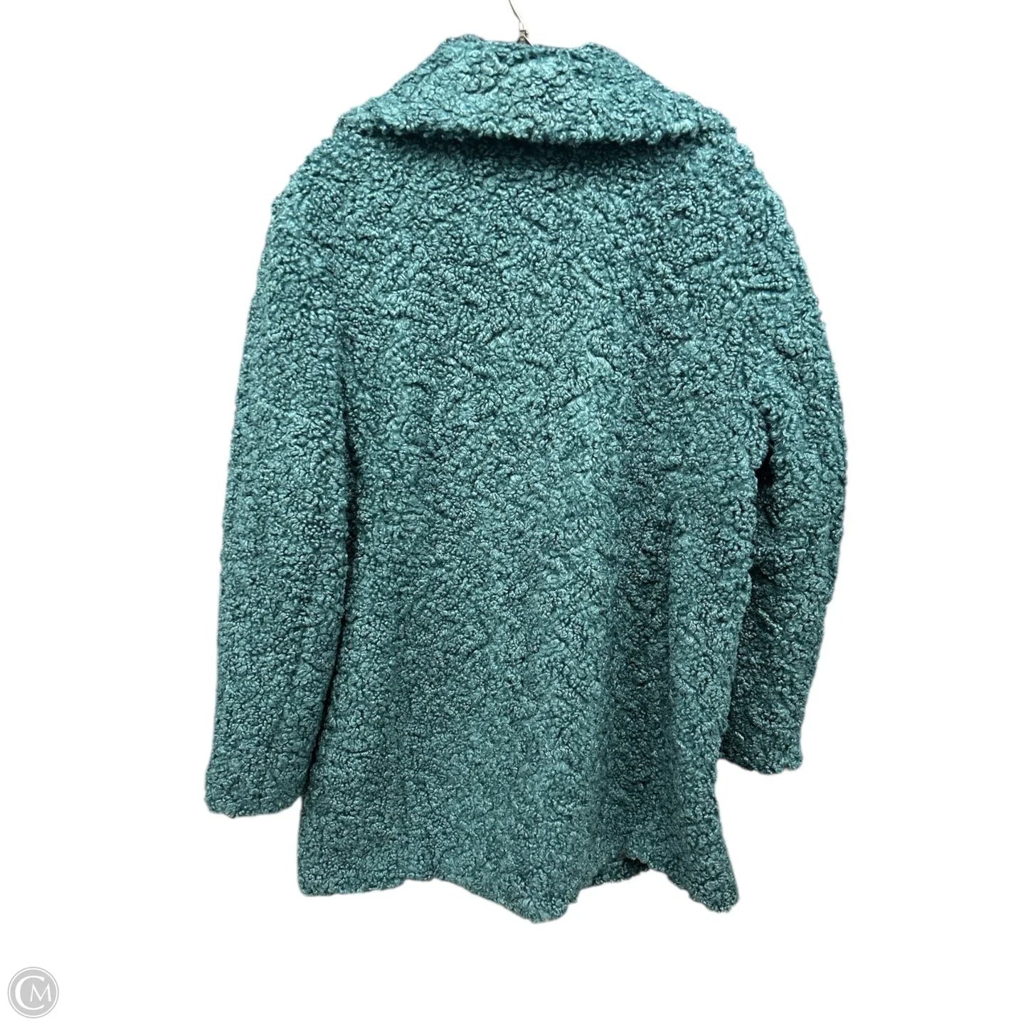 Coat Faux Fur & Sherpa By Sam Edelman In Teal, Size: Xl