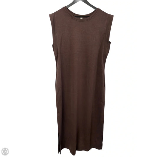 Dress Casual Maxi By Clothes Mentor In Brown, Size: L