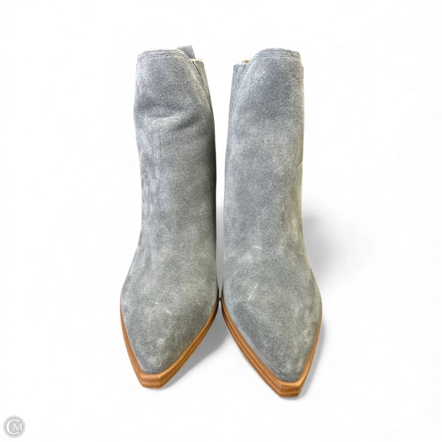 Boots Ankle Heels By Marc Fisher In Grey, Size: 9.5