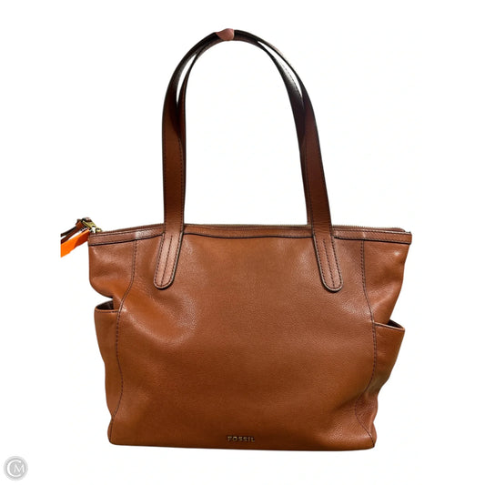 Handbag Leather By Fossil, Size: Large