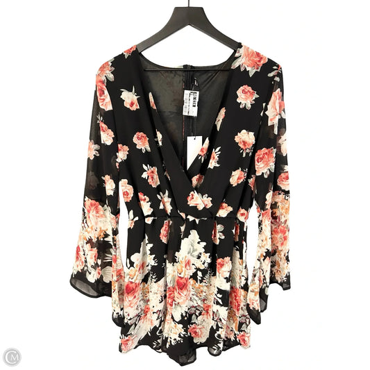 Romper By Clothes Mentor In Black & Pink, Size: M