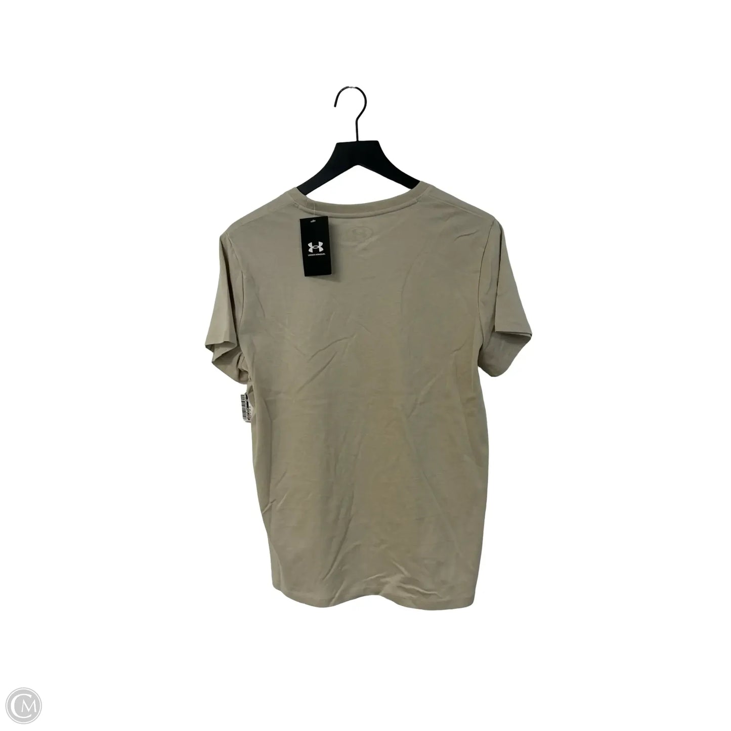 Athletic Top Short Sleeve By Under Armour In Tan, Size: L