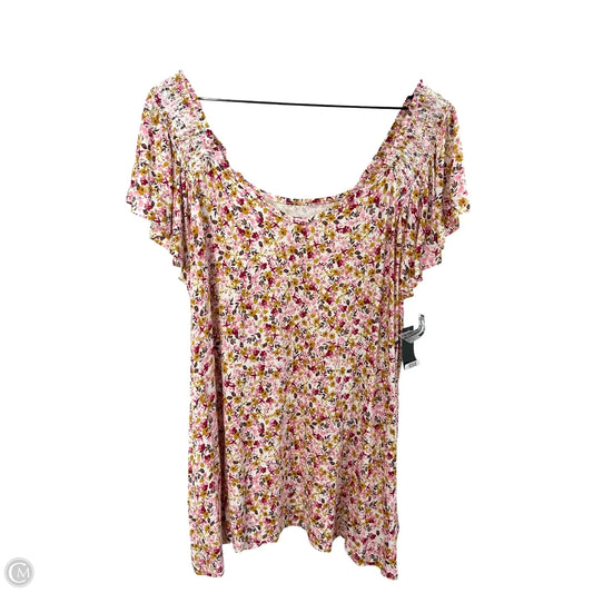 Top Short Sleeve By Torrid In Floral Print, Size: 2x
