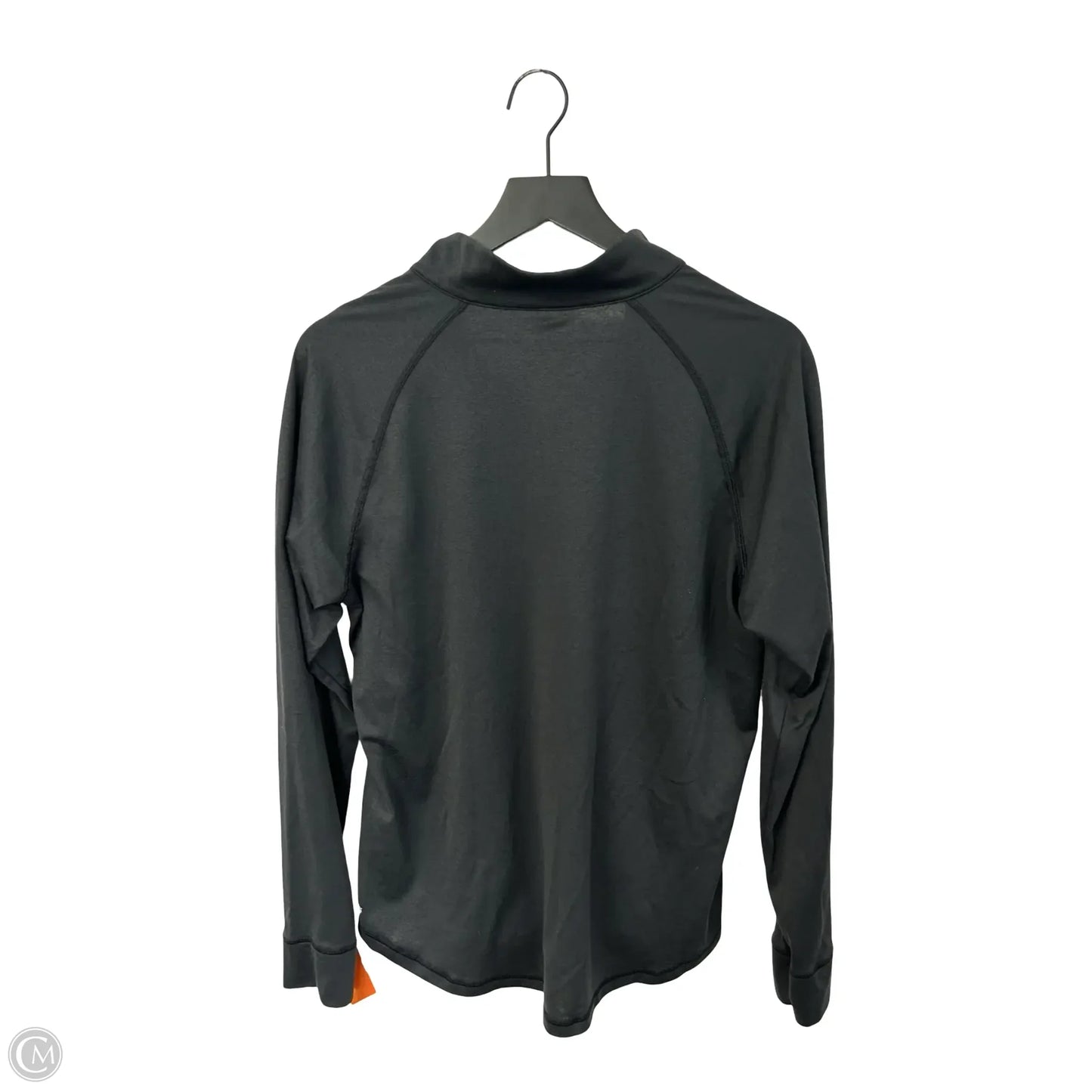 Athletic Top Long Sleeve Collar By Reebok In Black, Size: Xl