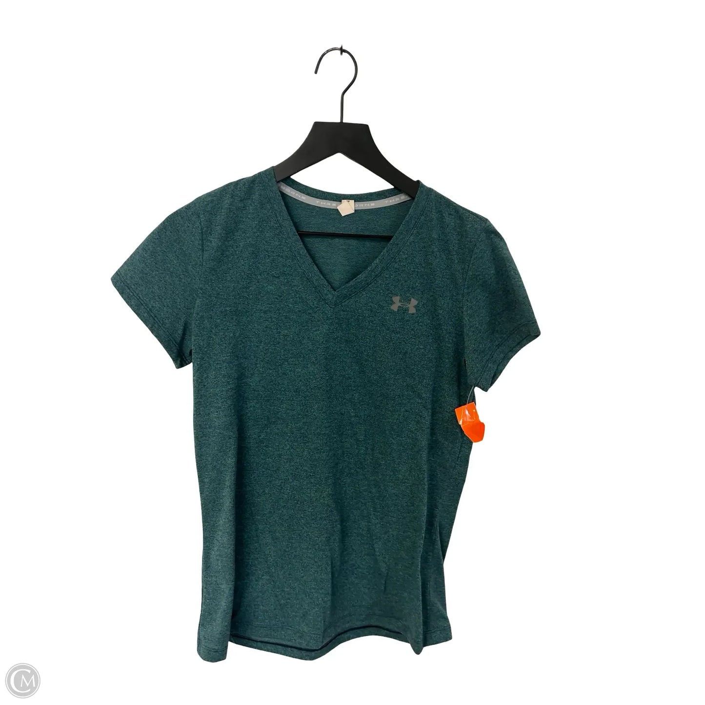Athletic Top Short Sleeve By Under Armour In Green, Size: S