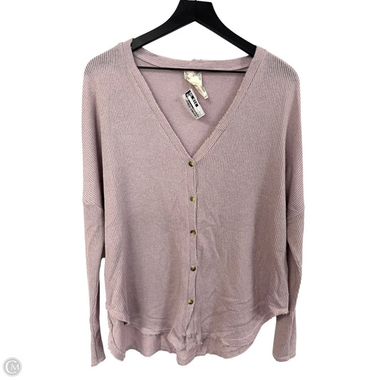 Top Long Sleeve By Blu Pepper In Mauve, Size: S