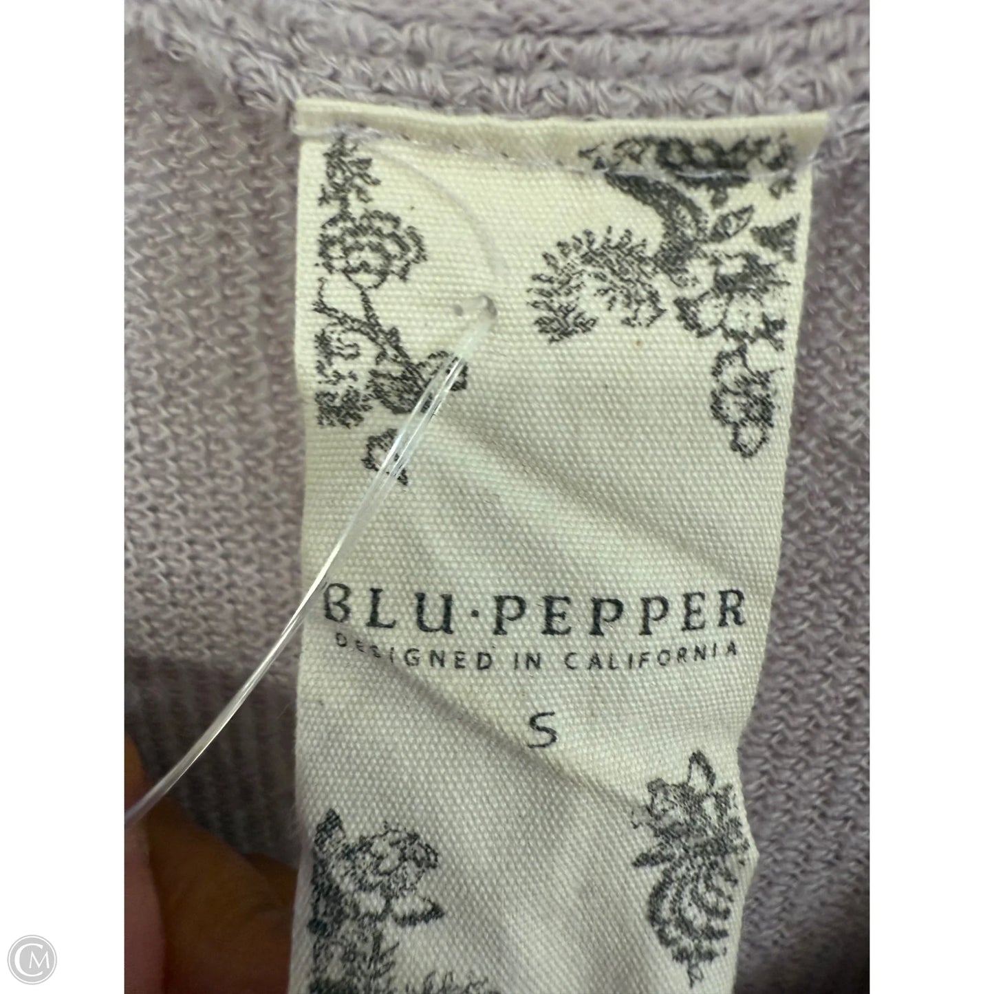 Top Long Sleeve By Blu Pepper In Mauve, Size: S