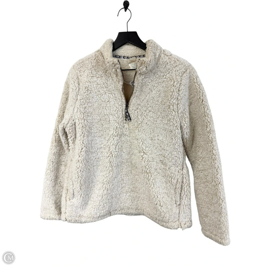 Sweatshirt Collar By Time And Tru In White, Size: M