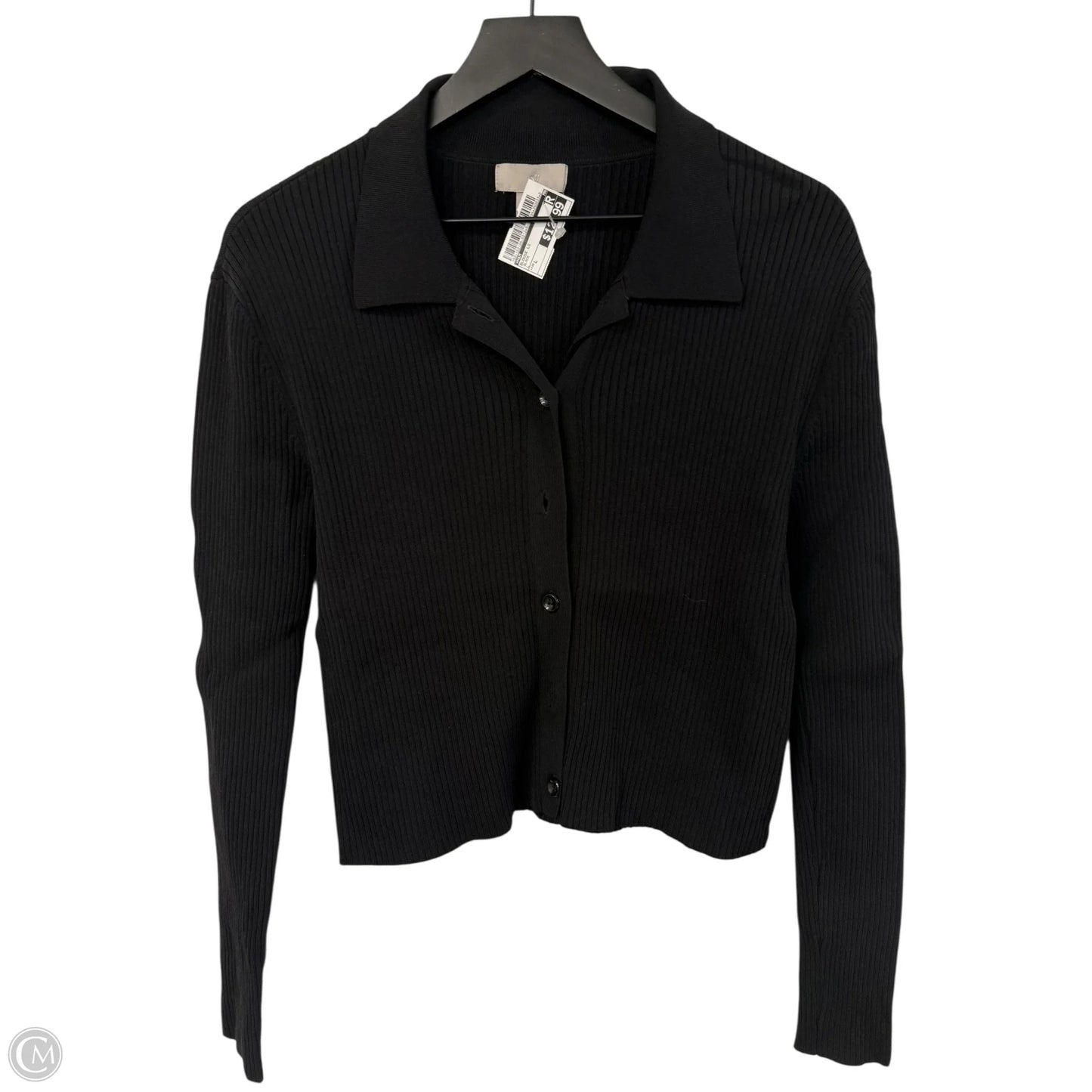 Blouse Long Sleeve By H&m In Black, Size: L