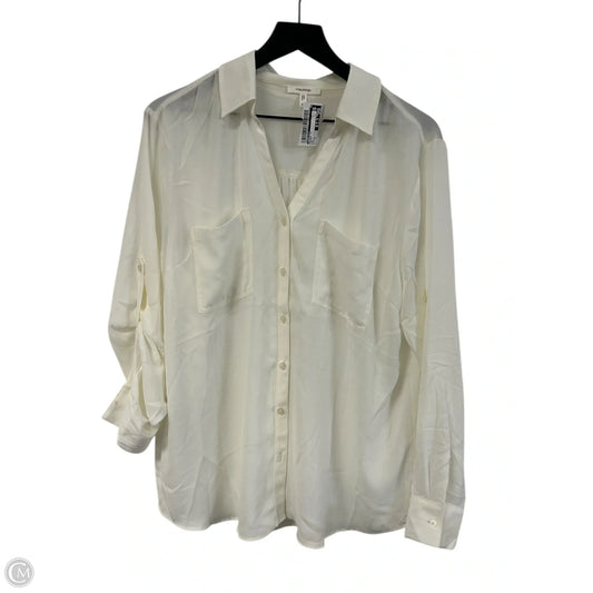 Blouse Long Sleeve By Maurices In White, Size: Xl