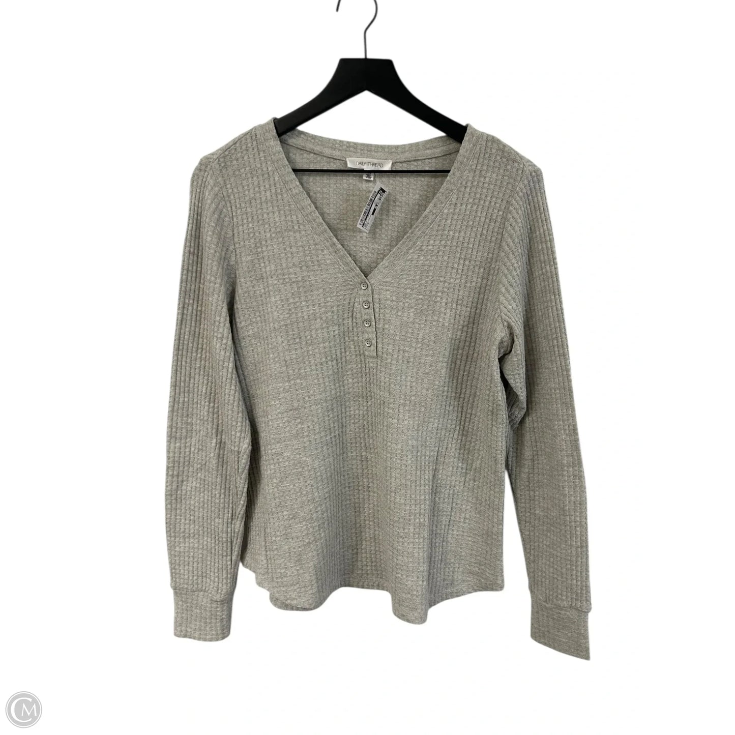 Top Long Sleeve Basic By Cme In Grey, Size: M