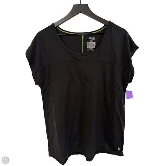 Athletic Top Short Sleeve By Danskin Now In Black, Size: L