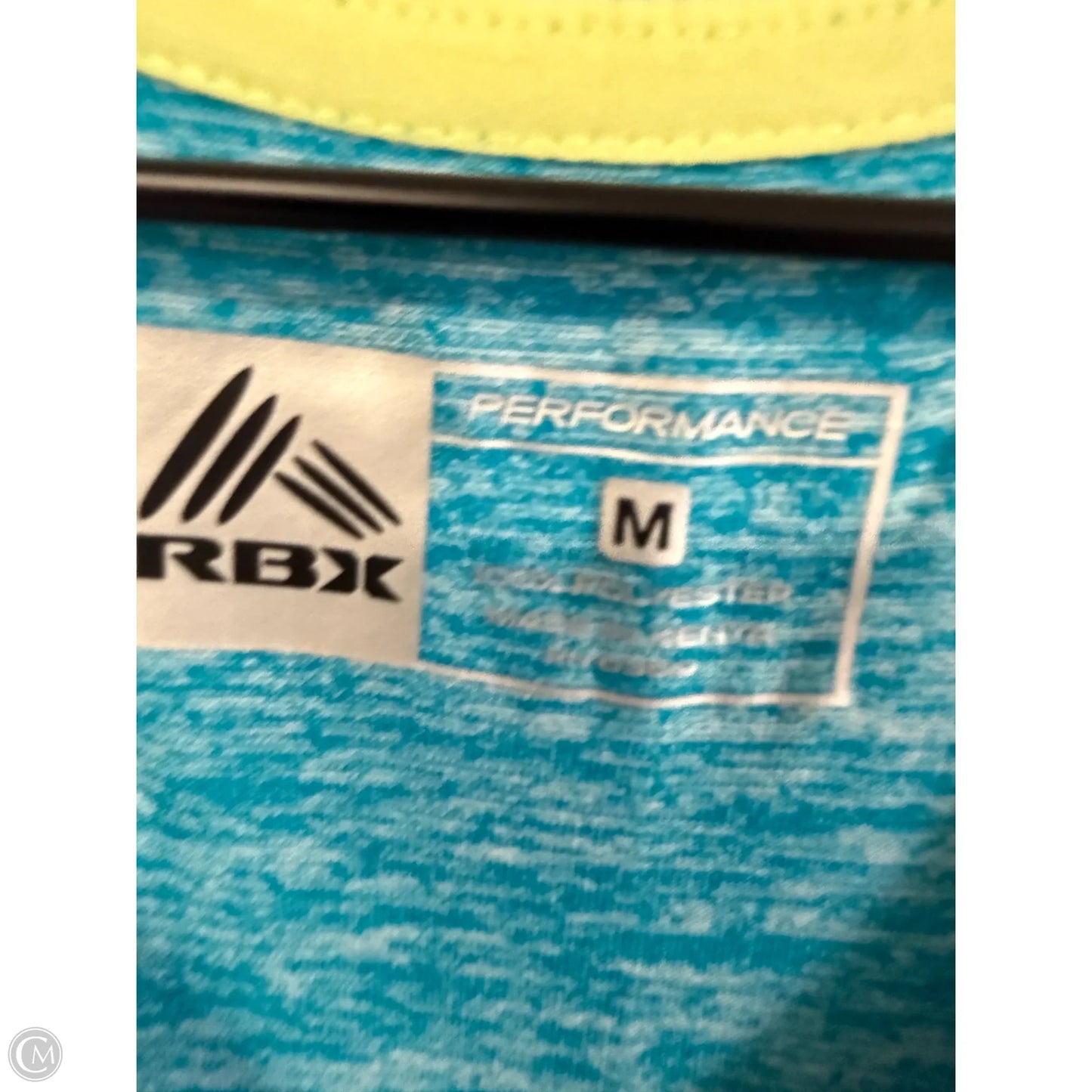 Athletic Top Short Sleeve By Rbx In Blue, Size: M