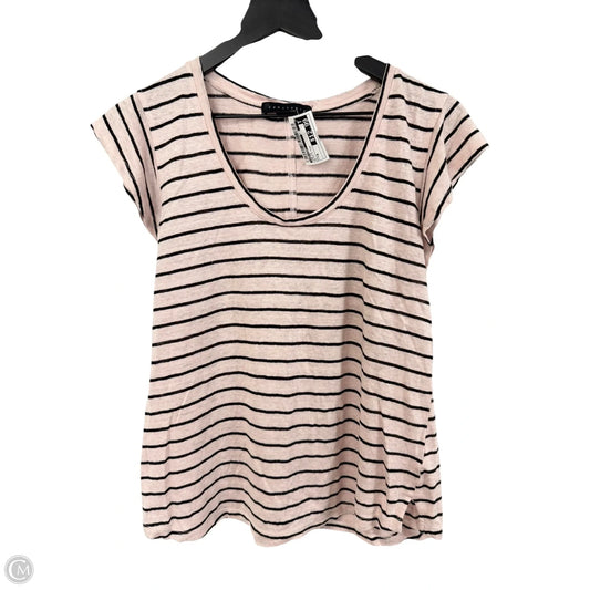 Top Short Sleeve By Sanctuary In Black & Pink, Size: M