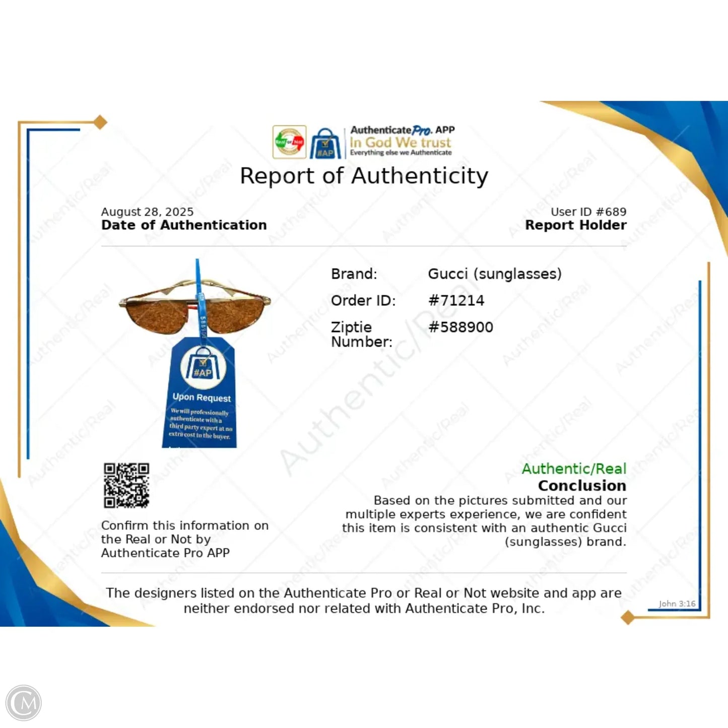 Sunglasses Luxury Designer By Gucci