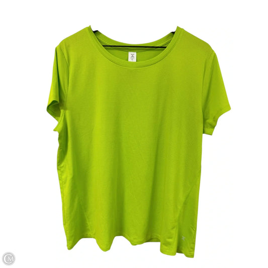 Athletic Top Short Sleeve By Xersion In Green, Size: Xxl