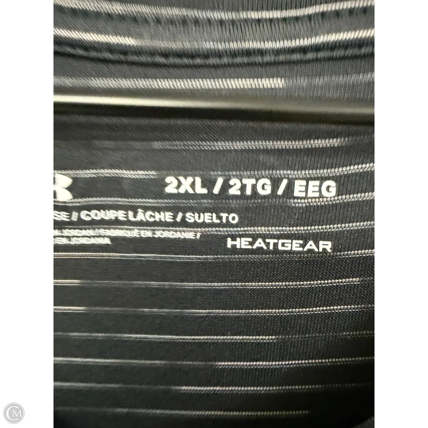 Athletic Top Short Sleeve By Under Armour In Black, Size: 2x