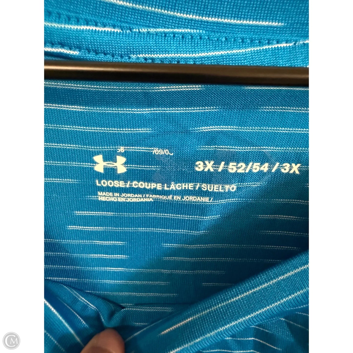 Athletic Top Short Sleeve By Under Armour In Blue, Size: 3x