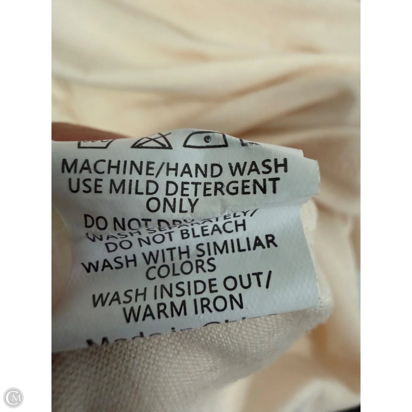 Top Short Sleeve Basic By Cme In Cream, Size: M