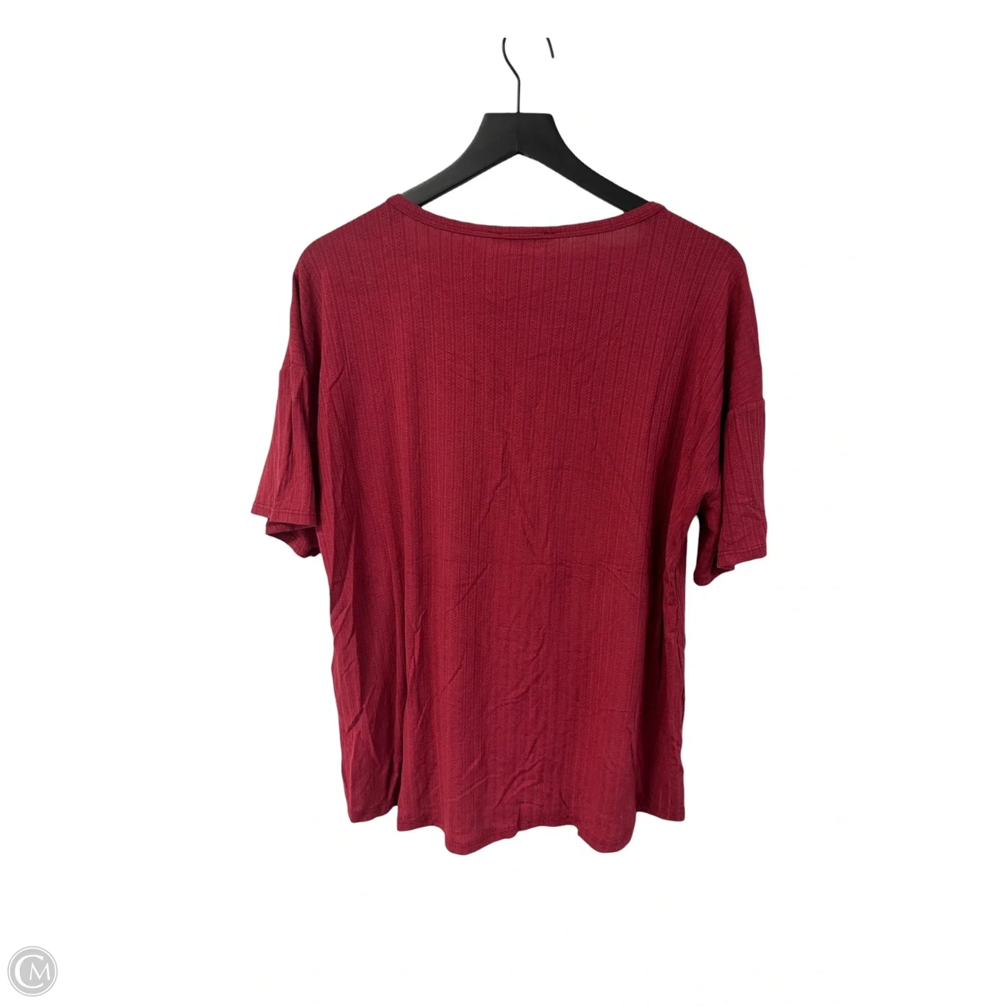 Top Short Sleeve By Cme In Red, Size: M