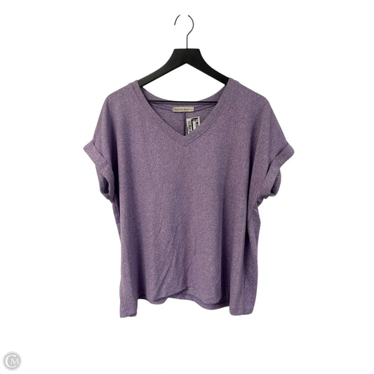 Top Short Sleeve By Zenana In Purple, Size: M