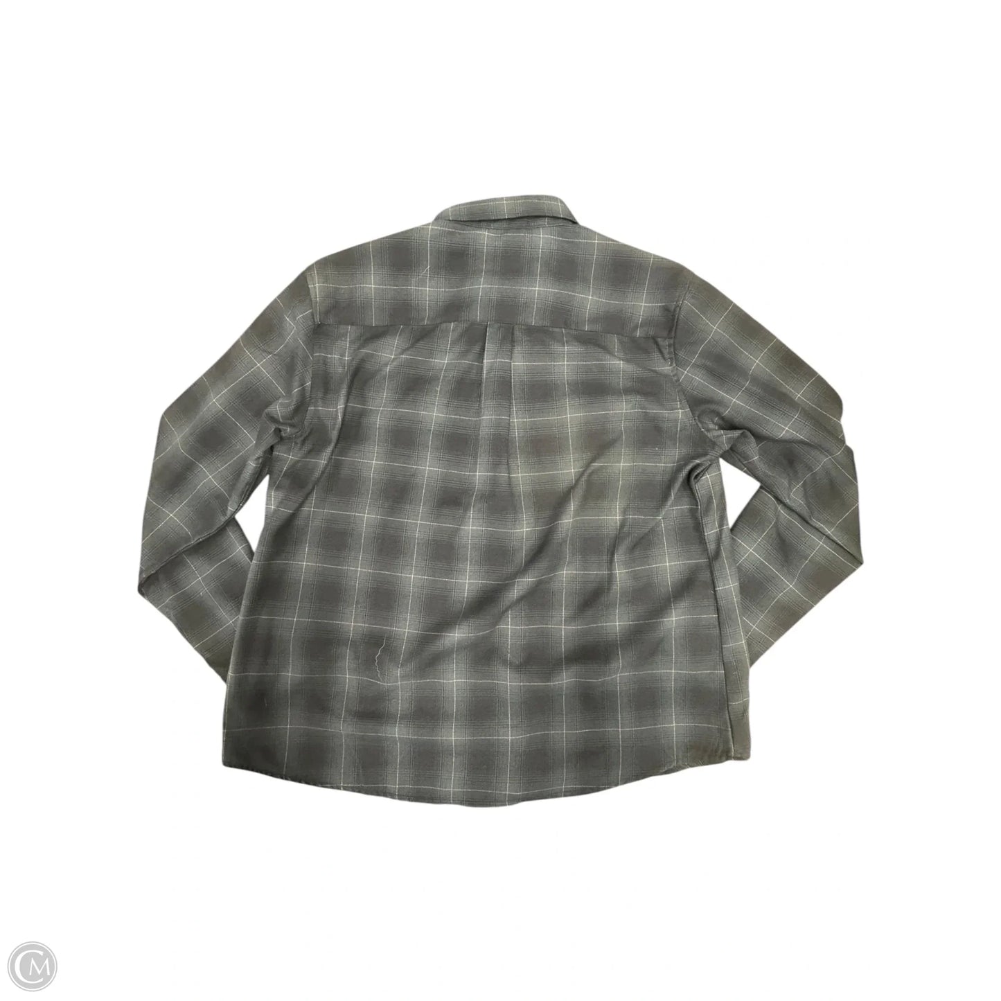 Blouse Long Sleeve By Cmc In Black & Grey, Size: 2x