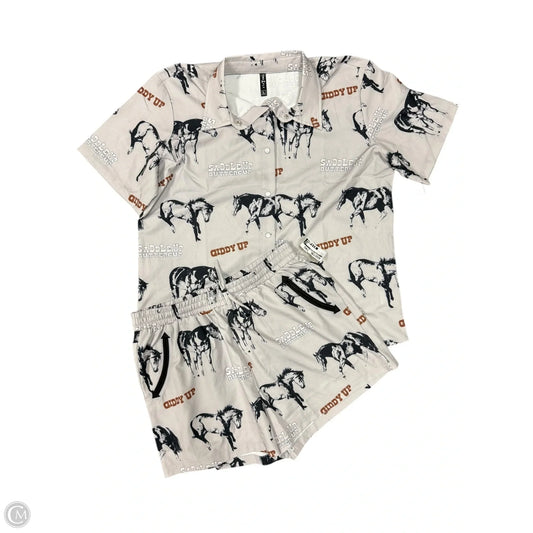 Shorts Set By Clothes Mentor In Grey, Size: L