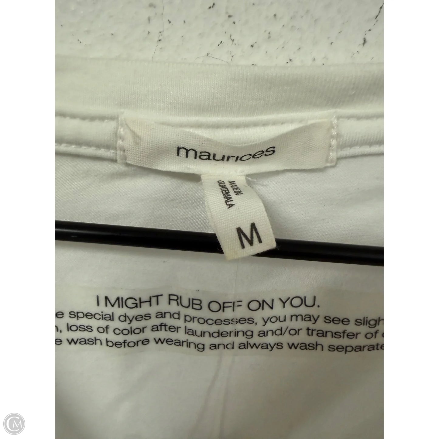 Top Short Sleeve Basic By Maurices In White, Size: M