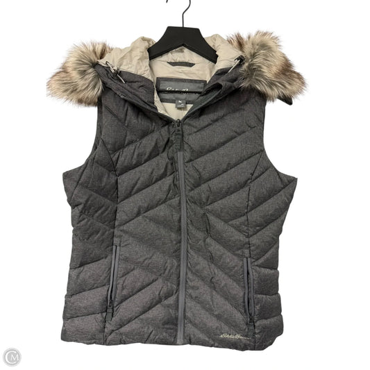 Vest Puffer & Quilted By Eddie Bauer In Grey, Size: Sp