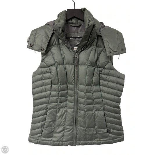 Vest Puffer & Quilted By Eddie Bauer In Grey, Size: S