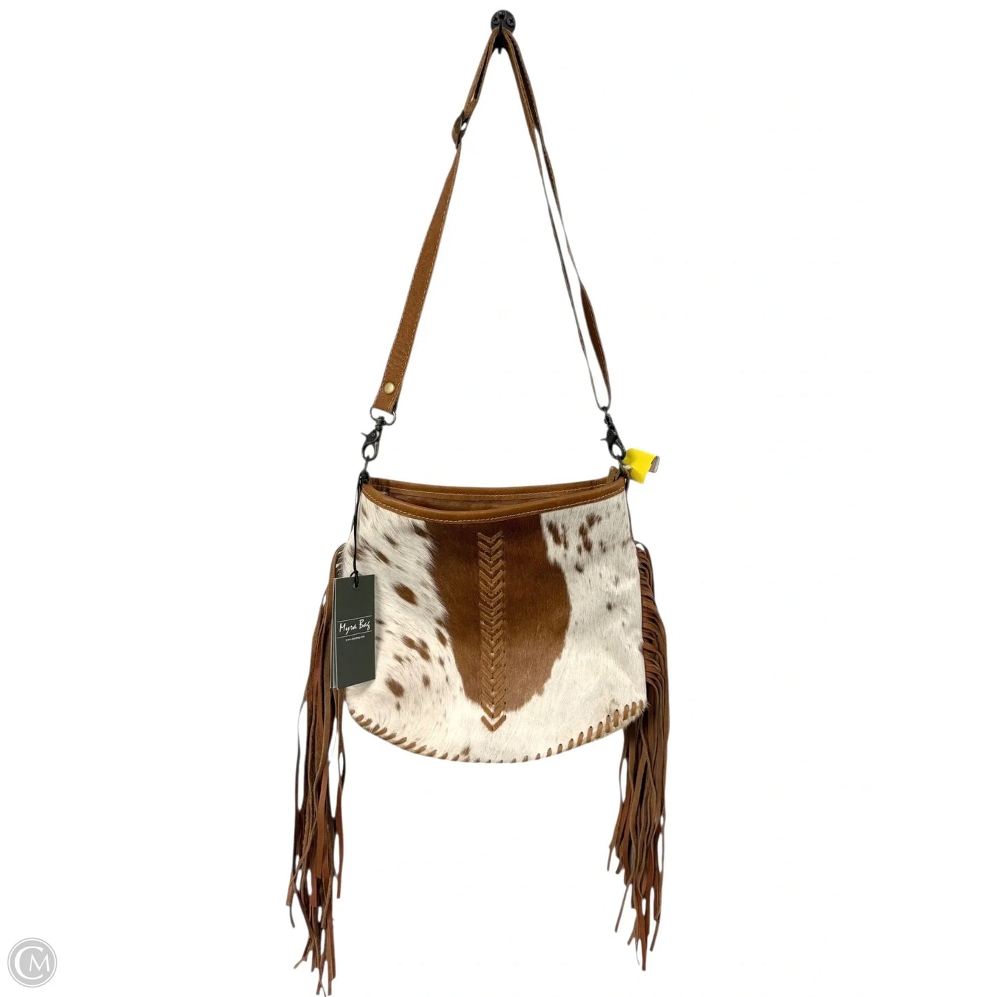 Handbag Leather By Myra, Size: Small