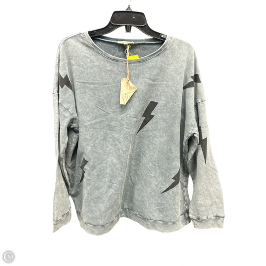 Sweatshirt Crewneck By Easel In Grey, Size: L